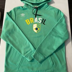 Umbro Men's Large Brazil Brasil Pullover Hoodie Size